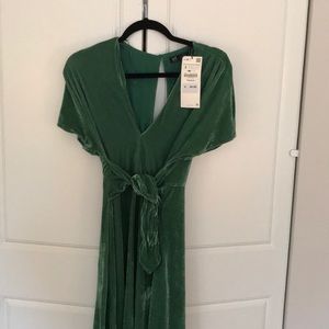 Green Velvet Dress